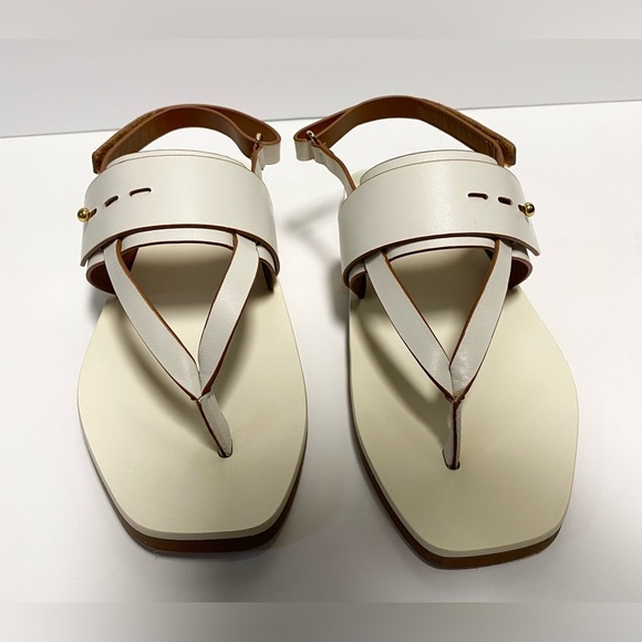 Mercedes Castillo Women’s Cream ADRIA  Napa Thong  LEATHER FLAT SANDAL 8/38 - Picture 8 of 15